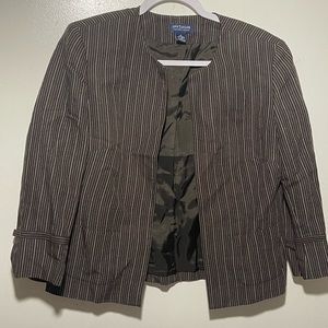 👚Ann Taylor Factory Striped Linen Jacket Blazer 3/4 Sleeve
Womens Size 6
